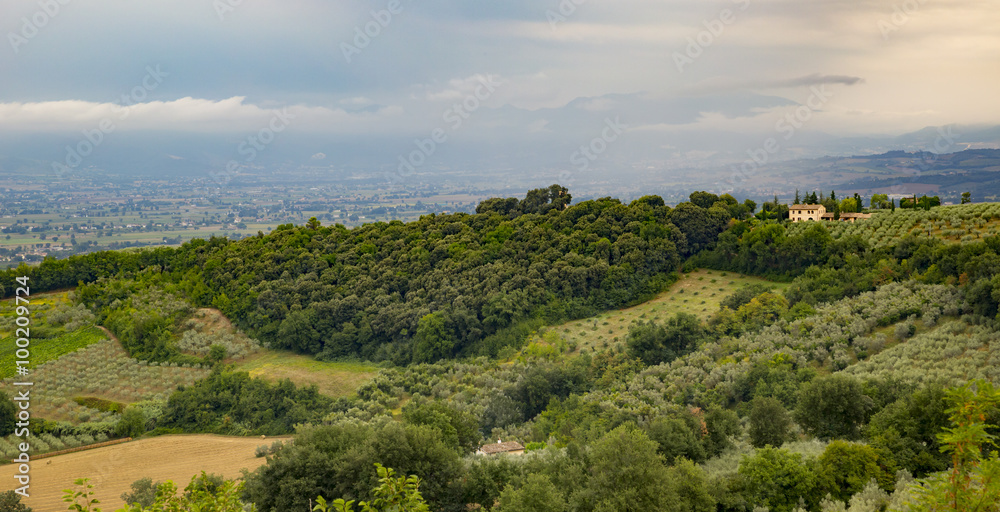 Landscape of Montefalco in Umbria (Italy)