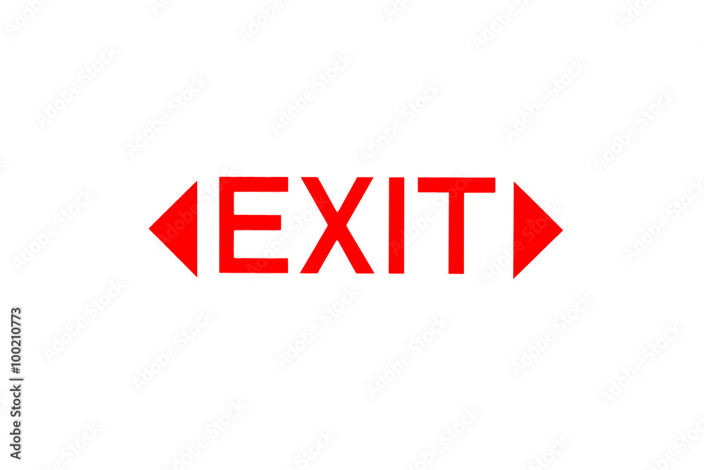 Obraz premium White frame with exit signal