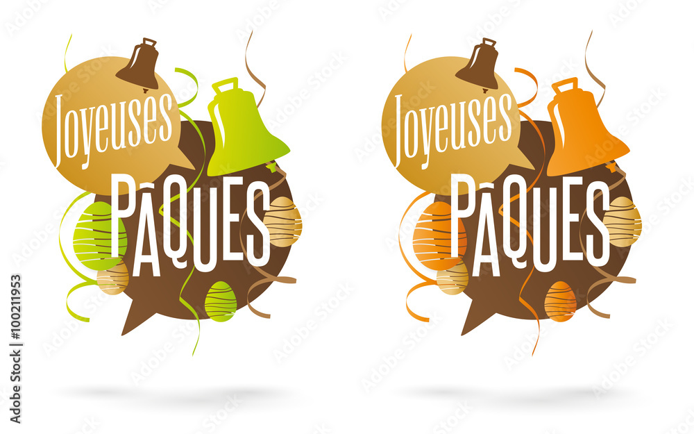 Naklejka premium Joyeuses Pâques