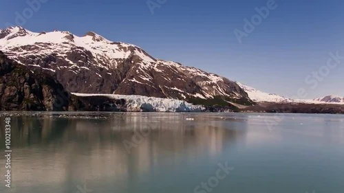 Time-lapse moving through Glacier Bay, Alaska on a cruise ship. photo