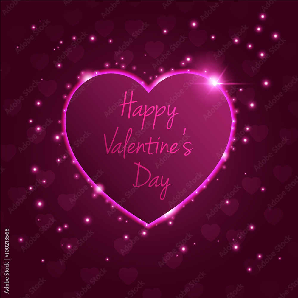 Heart valentine's day light