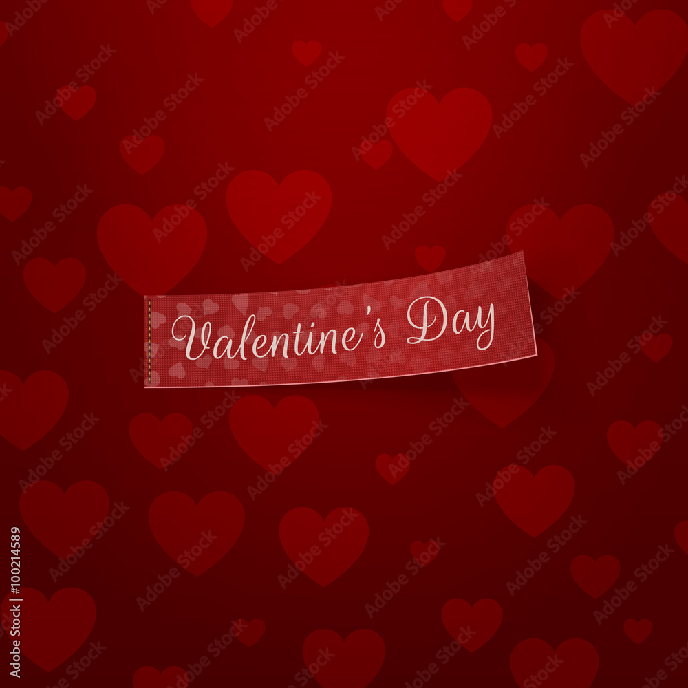 Valentines Day realistic Ribbon Template
