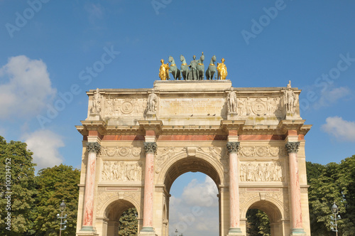 The Arc de Triomphe du Carrousel in Paris, France