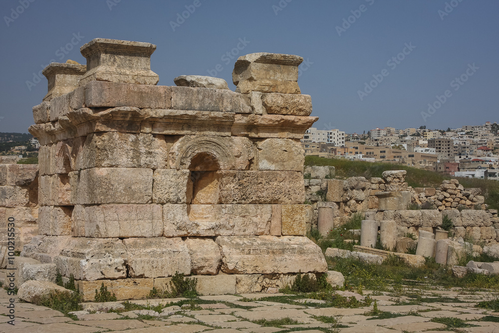 Ruins of the ancient Roman city of Gerasa, Jerash, Jordan