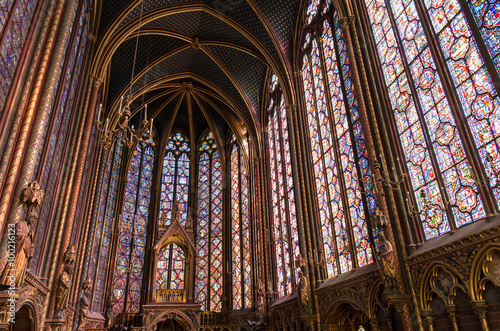 Stained-glass windows of Saint Chapelle in Paris