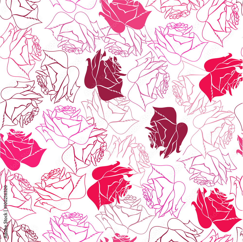 Seamless rose pattern Seamless rose pattern