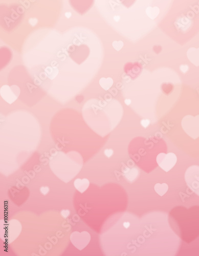 pink background with  valentine hearts ,  vector