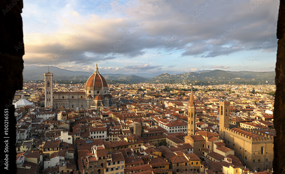 Panoramic of Florence from tower of palazzo Vechio