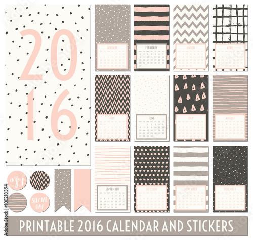 2016 Printable Calendar