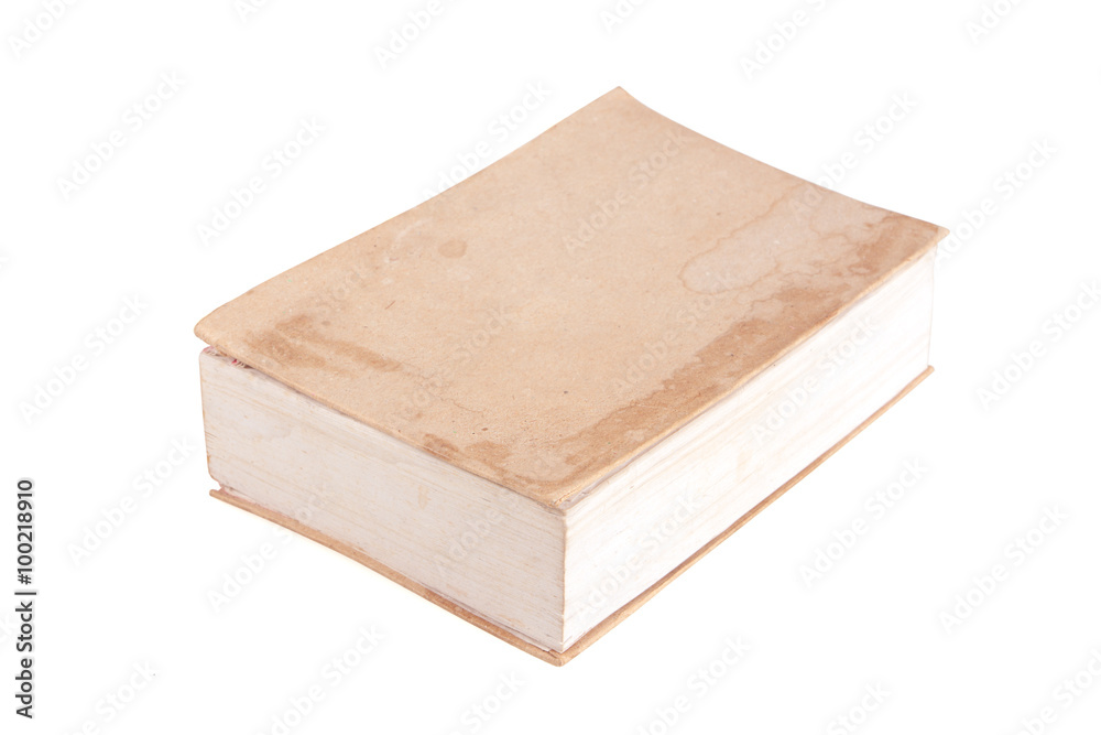 Old book and glasses isolated on white Old book and glasses isolated on white