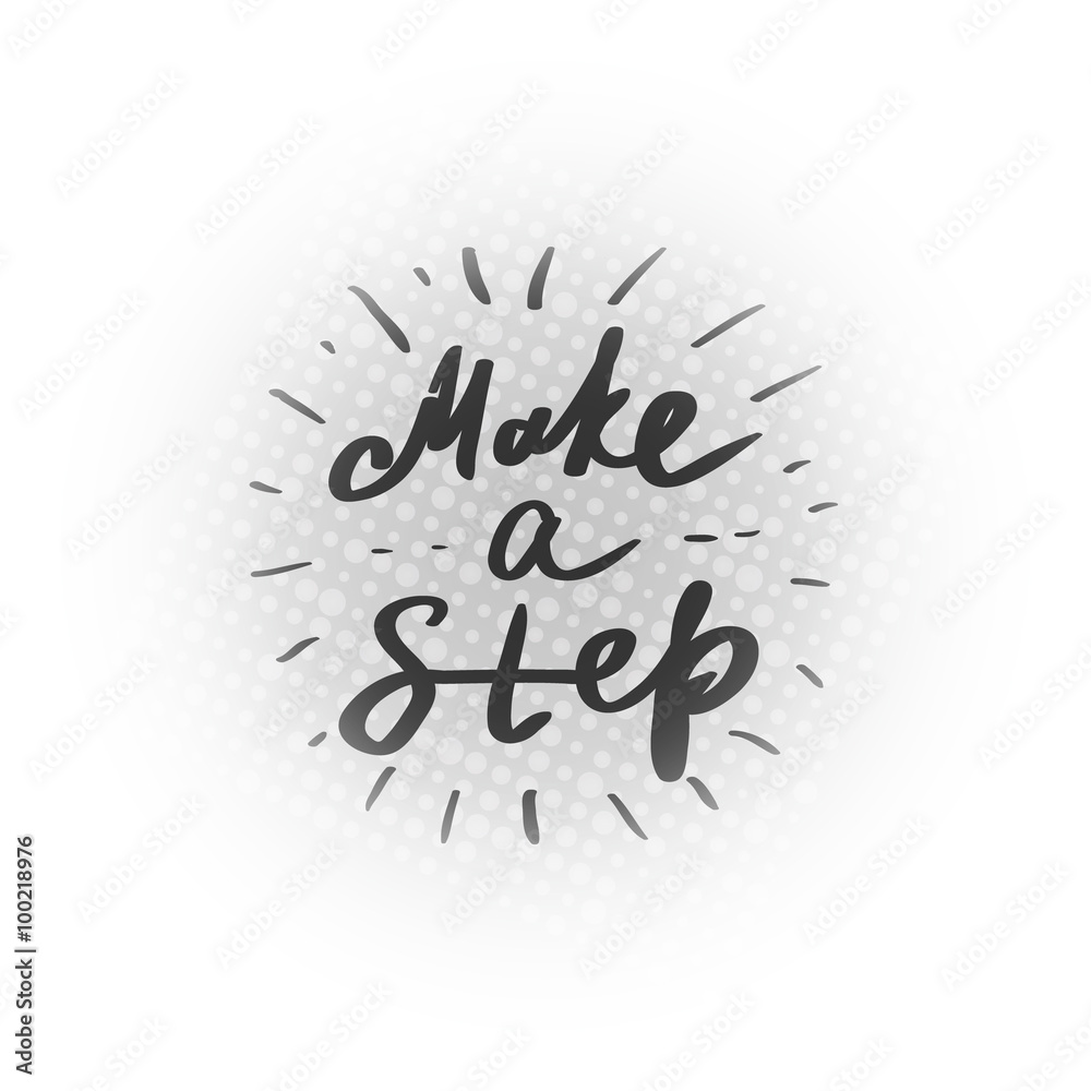 motivational vector lettering.