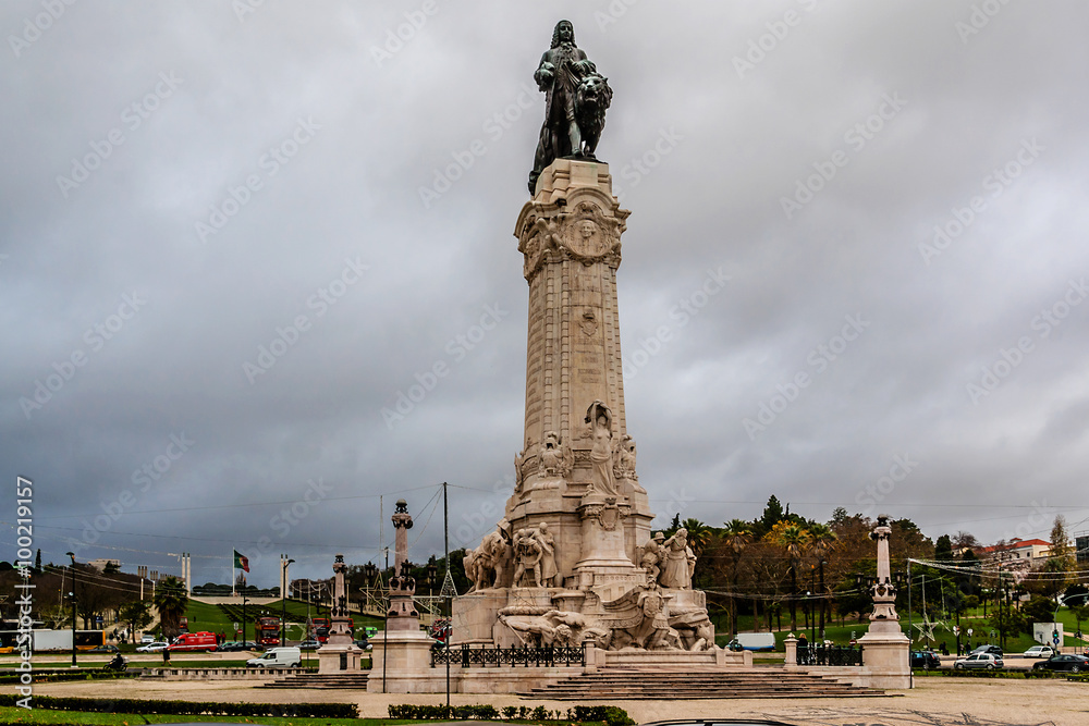 Monument to Marquis of Pombal (prime minister). Lisbon, Portugal