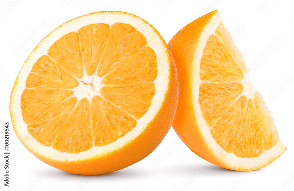 Fototapeta premium Two slices of orange