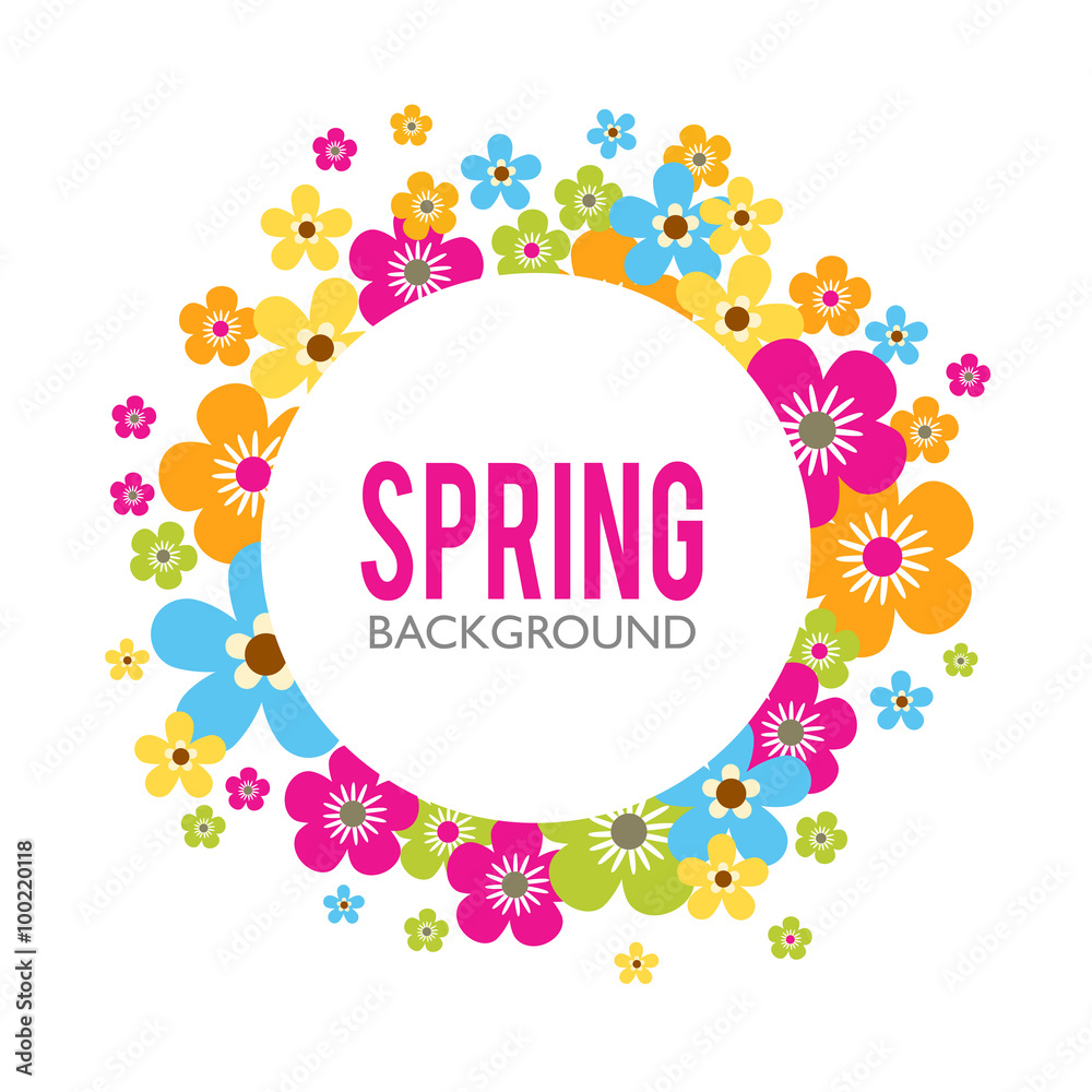 Spring Sales Background Stock Vector | Adobe Stock