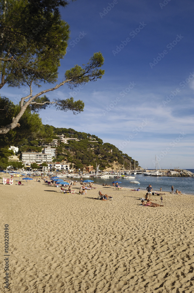 Beach of Llafranc, Costa Brava, Girona, Spain