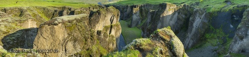 panorama of canyon in Iceland