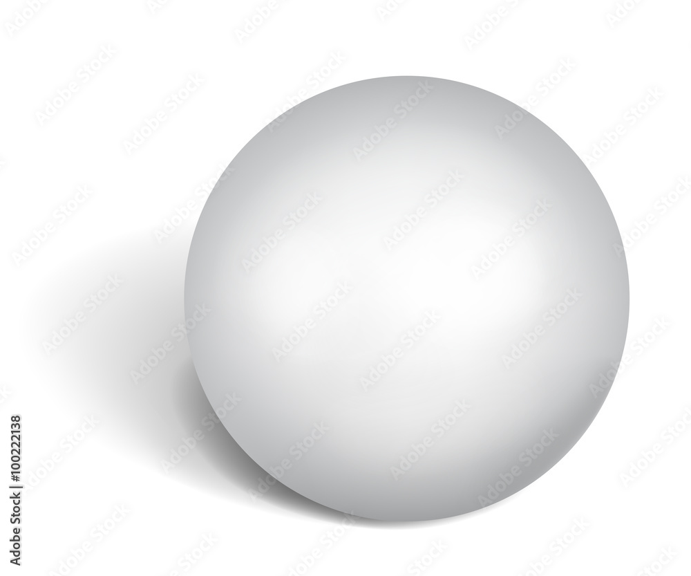 Big white sphere with shadow on white background Big white sphere with shadow on white background