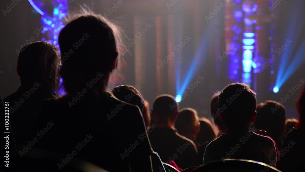 Black Silhouettes of People Sitting at a Concert Black Silhouettes of People Sitting at a Concert