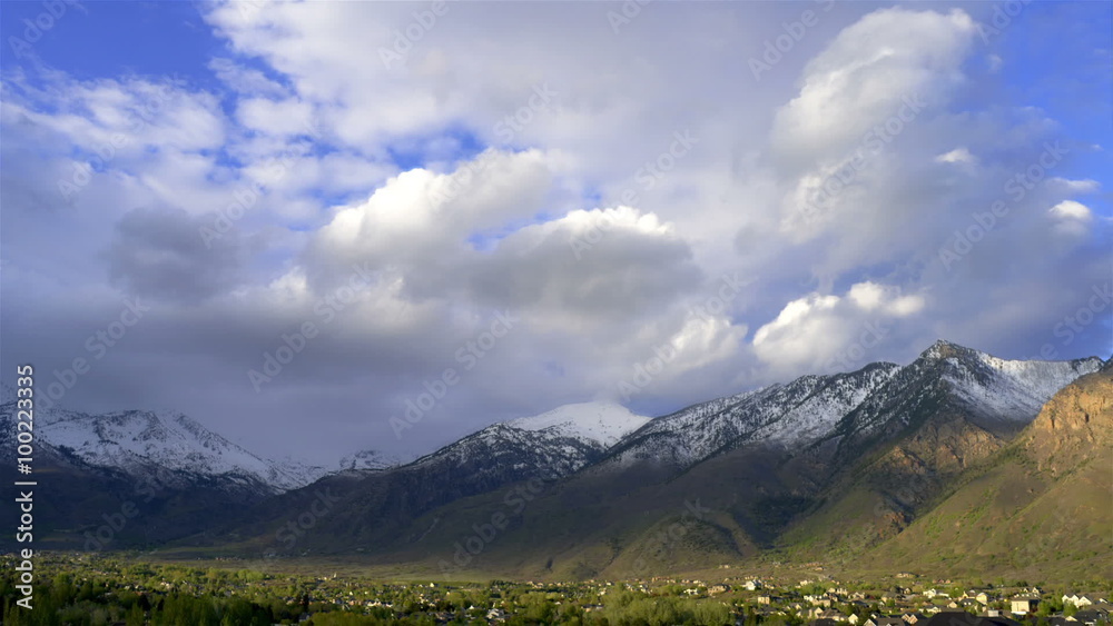 Fast cloudscape time-lapse over Wasatch valley. Fast cloudscape time-lapse over Wasatch valley.