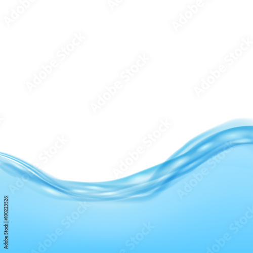 Background with blue waves of water