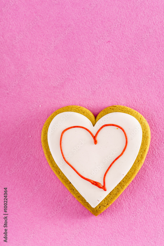 heart-shaped cookie for Valentines Day