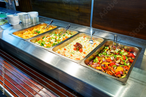 Obraz na płótnie Self service restaurant w salonie