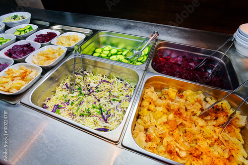 Obraz na płótnie Self service restaurant w salonie