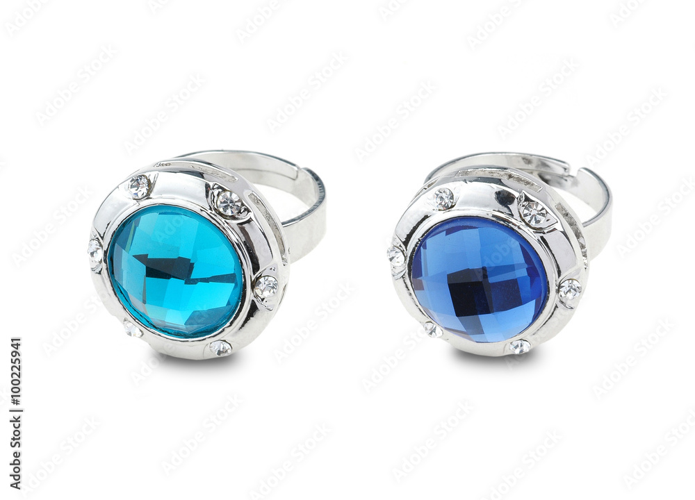 blue rings isolated on white