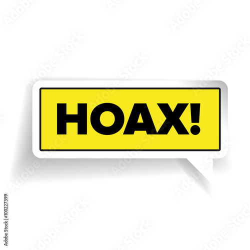 Internet Hoax warning label vector