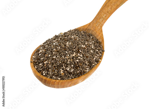 chia seeds isolated on white