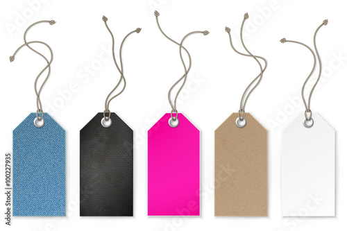 Set of price and sale tags for store, vector illustration