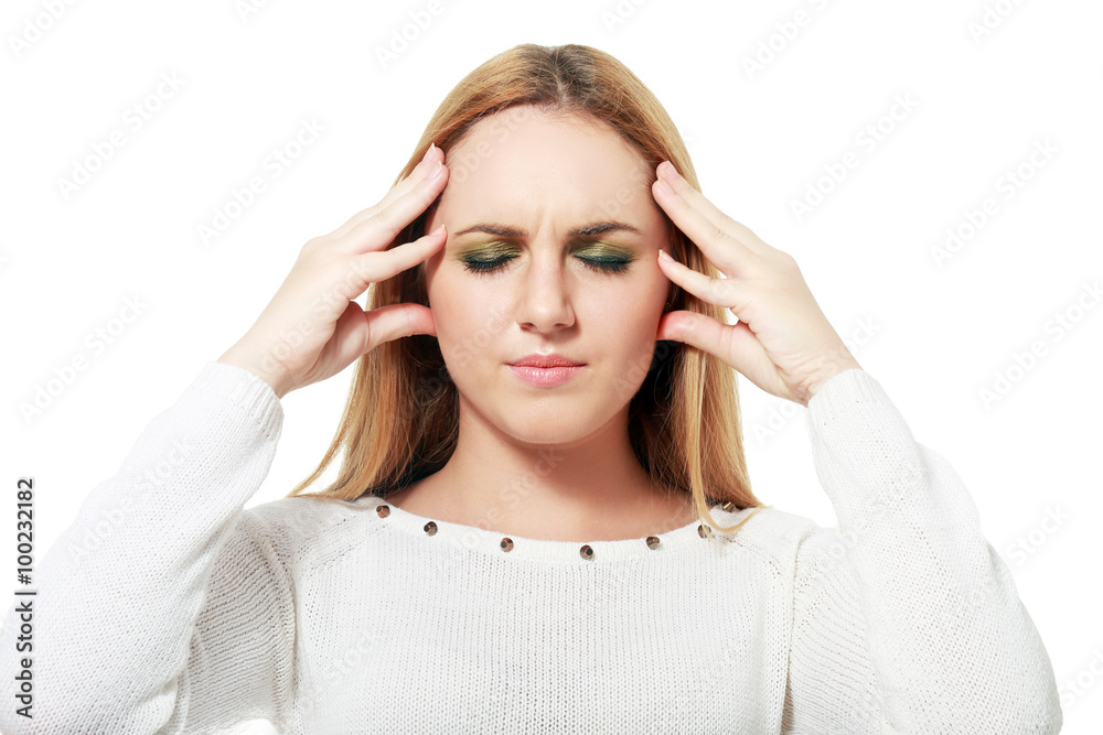 woman with headache woman with headache