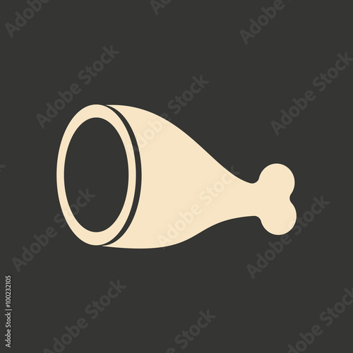 Flat in black and white mobile application ham