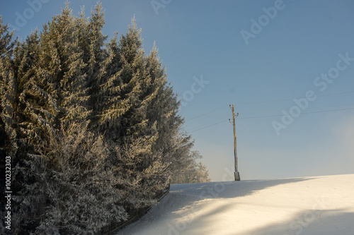 Snowy Tuhinj valley, Slovenia photo