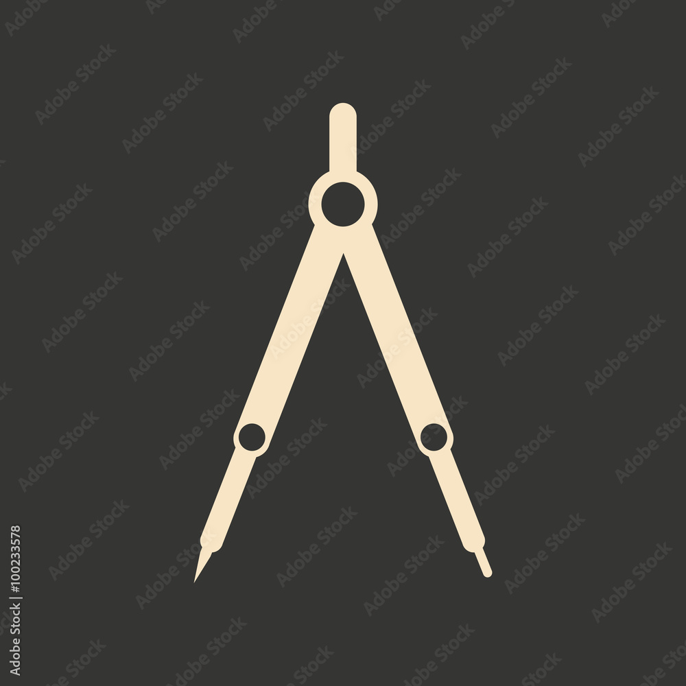 Flat in black and white mobile application Mathematics compasses Flat in black and white mobile application Mathematics compasses