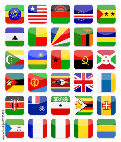 Free Download Africa Flags Flat Square Icon Set 2 - GFXLoad