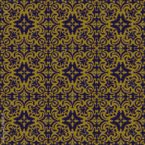 Elegant antique background image of round curve kaleidoscope pattern. 