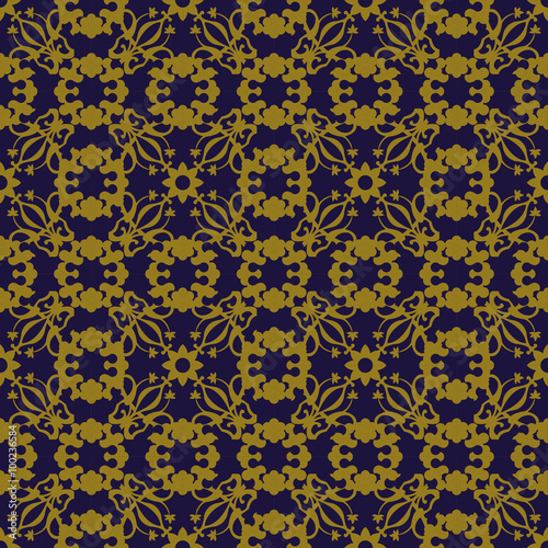 Elegant antique background image of round flower kaleidoscope pattern. 
