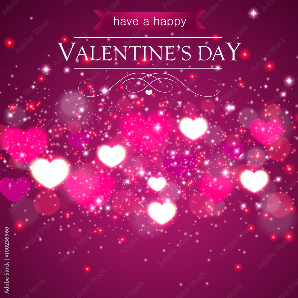 Valentine Day on purple background. Vector Valentine Day. Valentine Day on purple background. Vector Valentine Day.