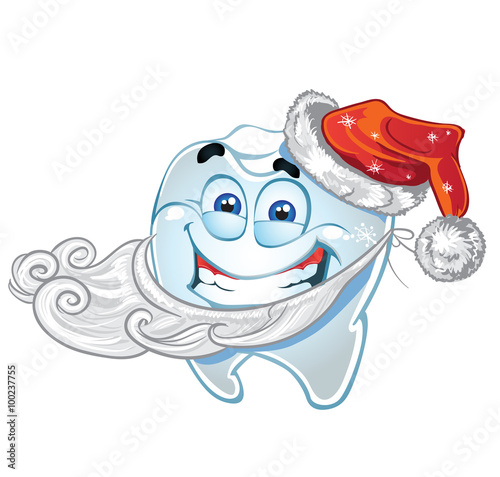 Teeth in suit Santa Claus