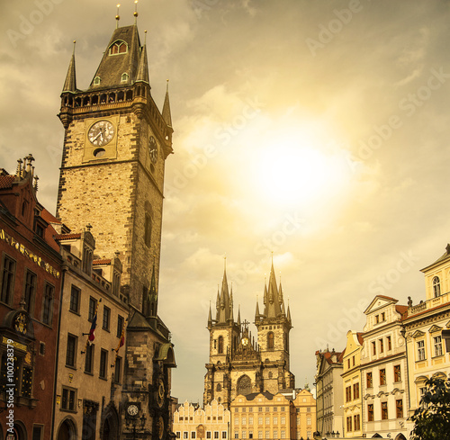 Prague under sunlight.