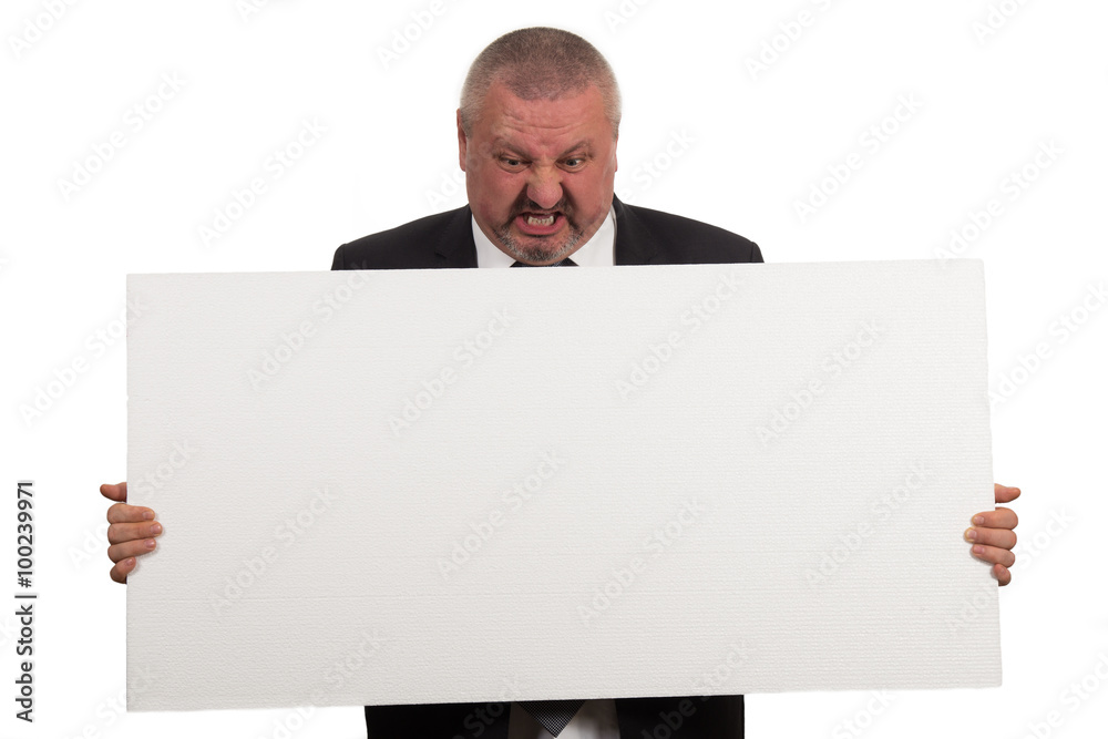 Handsome business man presenting your product Handsome business man presenting your product