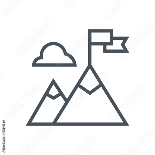 Get on top, climp a mountain icon