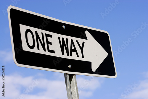 Obraz na płótnie one way sign against sky