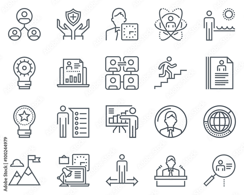 Fototapeta premium Business icon set