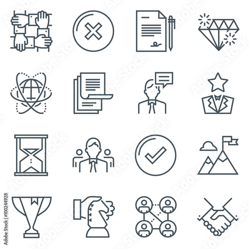 Business icon set