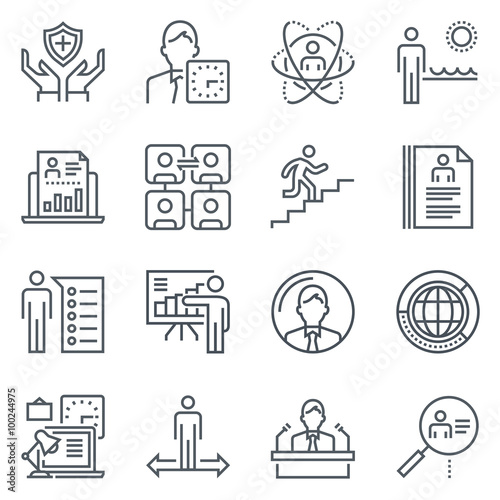 Business icon set