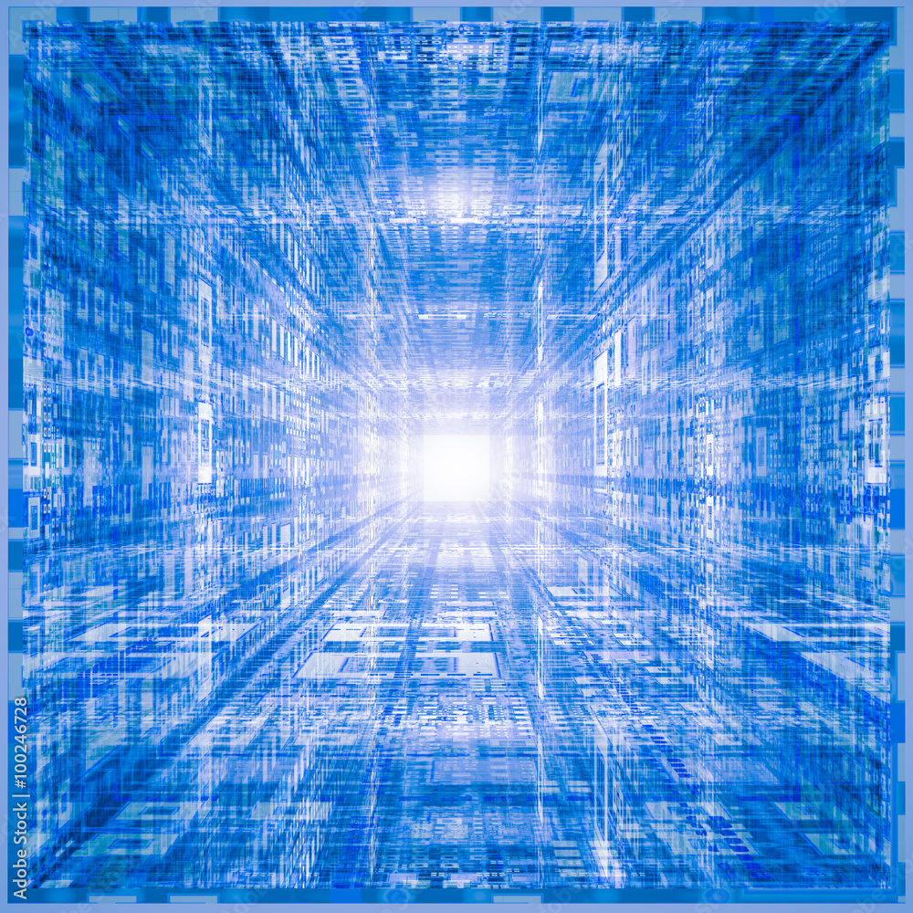 Fototapeta premium Tło technologii Flash Tunnel