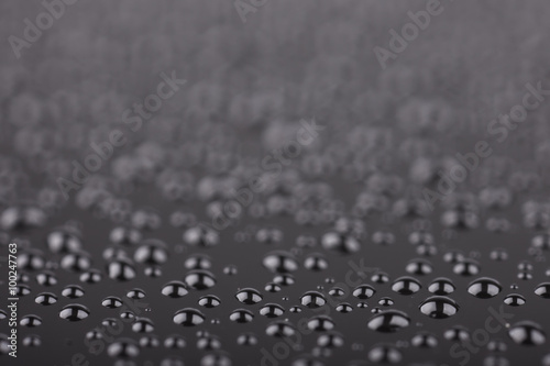 Abstract drops on a black background closeup