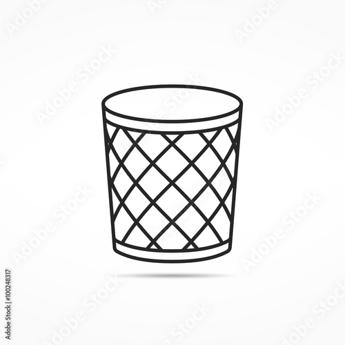Trash Can Line Icon